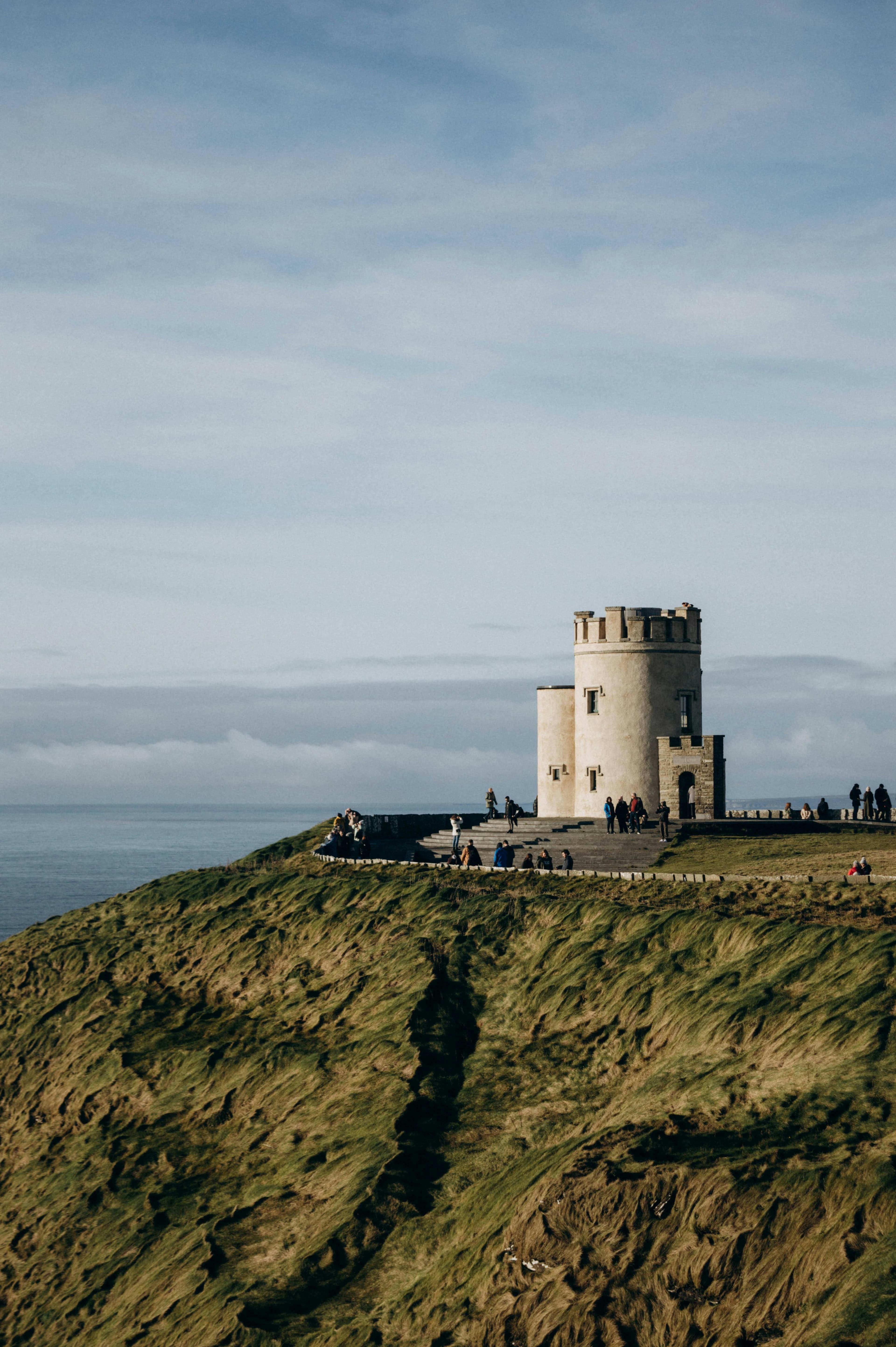 Clifftop tower and coastline in Ireland